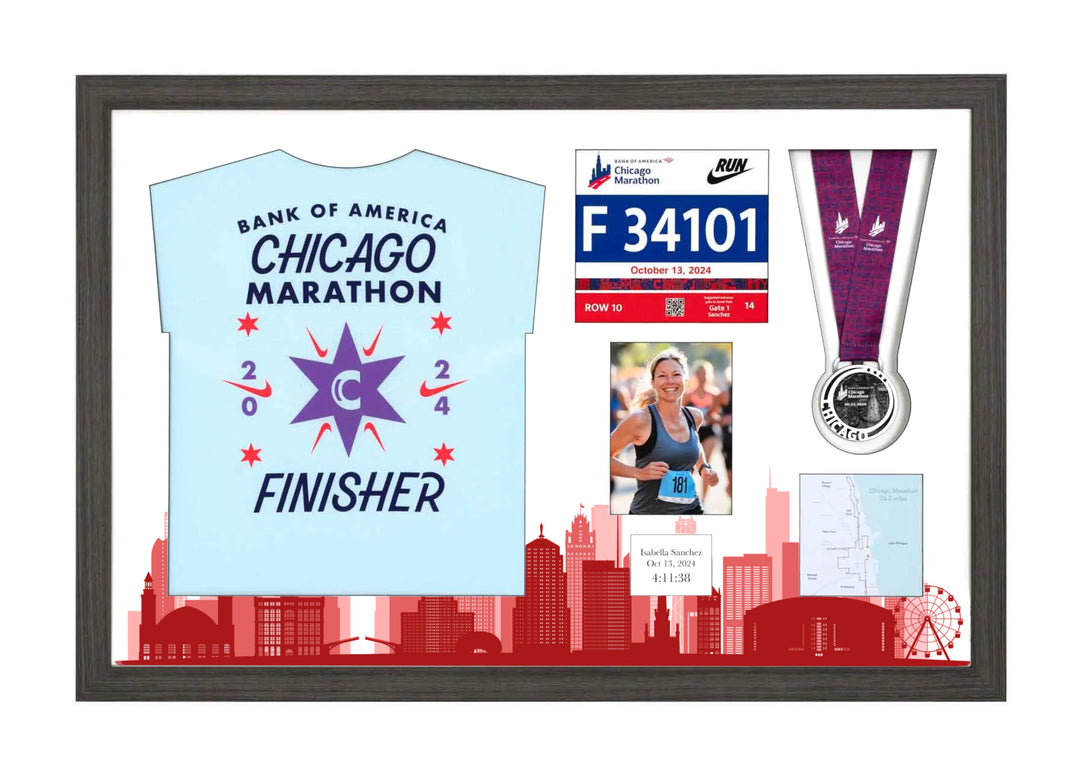 Chicago Marathon 2025 - Medal / Photo / BIB / Shirt Frame