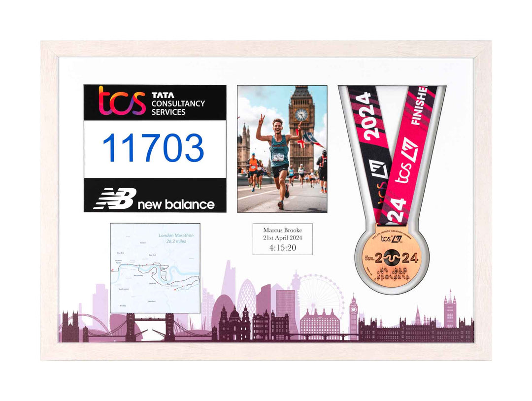 London Marathon 2023 - Medal / Photo / BIB Frame