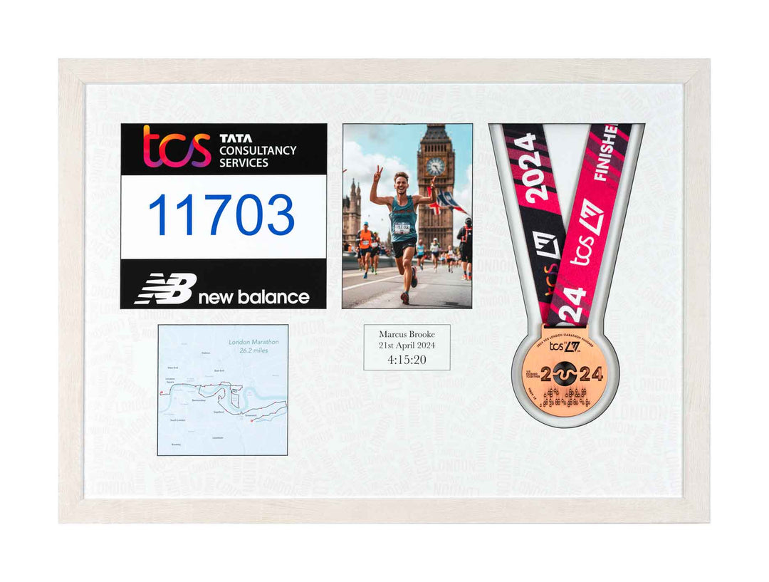 London Marathon 2023 - Medal / Photo / BIB Frame