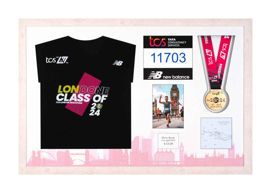 London Marathon 2024 - Medal / Photo / BIB / Shirt Frame