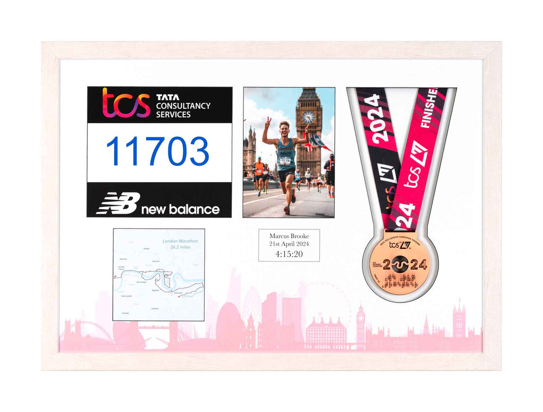 London Marathon 2023 - Medal / Photo / BIB Frame
