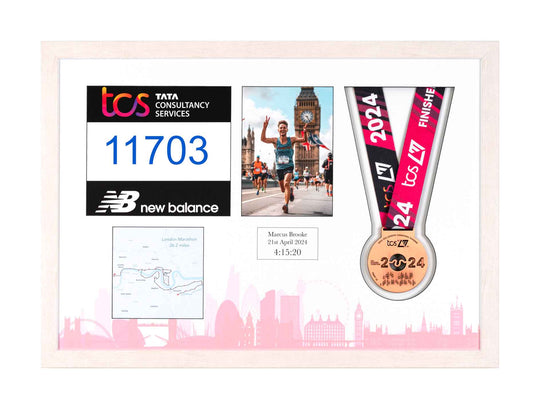 London Marathon 2023 - Medal / Photo / BIB Frame