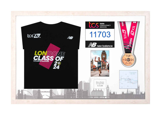 London Marathon 2024 - Medal / Photo / BIB / Shirt Frame