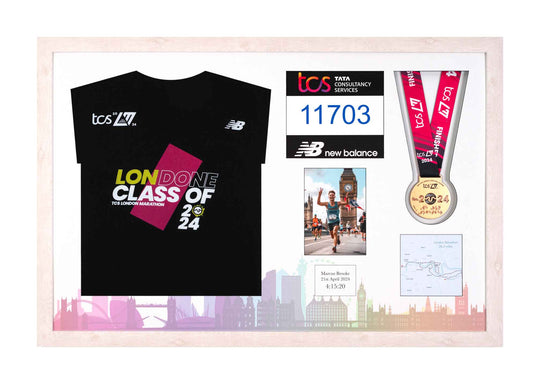 London Marathon 2024 - Medal / Photo / BIB / Shirt Frame