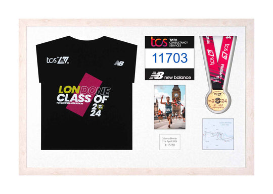 London Marathon 2024 - Medal / Photo / BIB / Shirt Frame