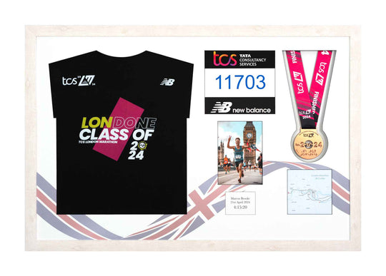 London Marathon 2024 - Medal / Photo / BIB / Shirt Frame