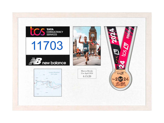 London Marathon 2023 - Medal / Photo / BIB Frame
