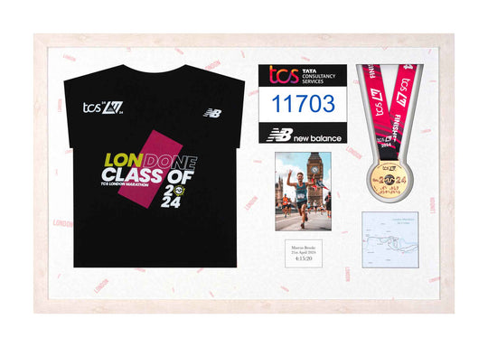 London Marathon 2024 - Medal / Photo / BIB / Shirt Frame