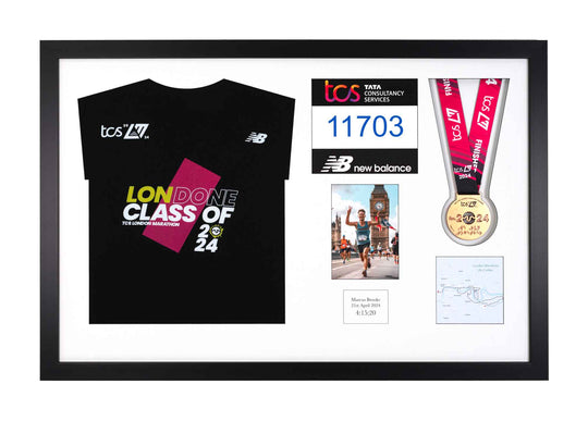 London Marathon 2024 - Medal / Photo / BIB / Shirt Frame