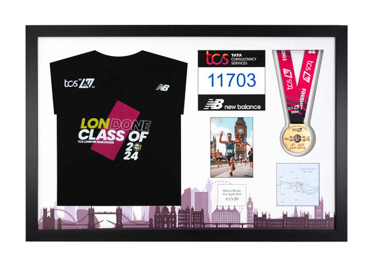 London Marathon 2024 - Medal / Photo / BIB / Shirt Frame