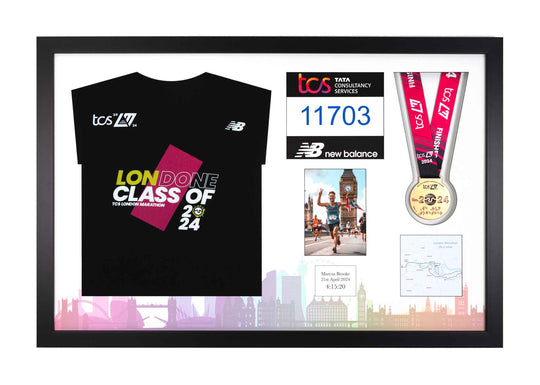 London Marathon 2024 - Medal / Photo / BIB / Shirt Frame