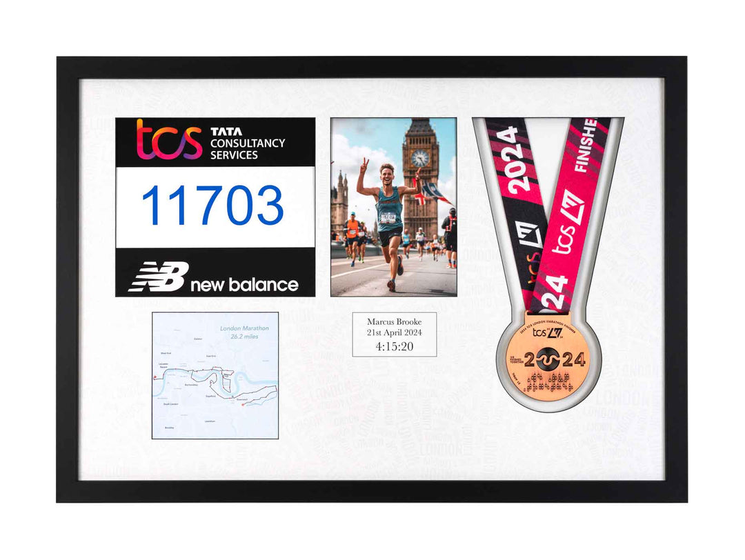 London Marathon 2023 - Medal / Photo / BIB Frame