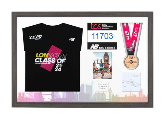 London Marathon 2024 - Medal / Photo / BIB / Shirt Frame