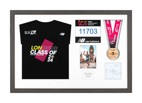 London Marathon 2024 - Medal / Photo / BIB / Shirt Frame