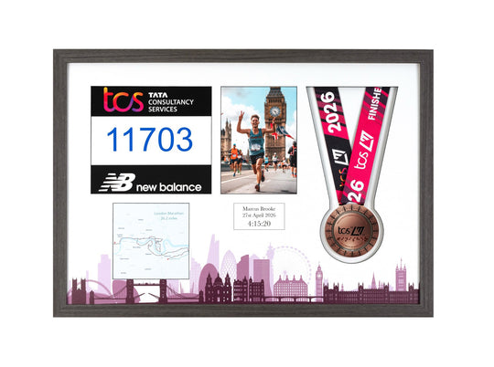 London Marathon 2026 - Medal / Photo / BIB Frame