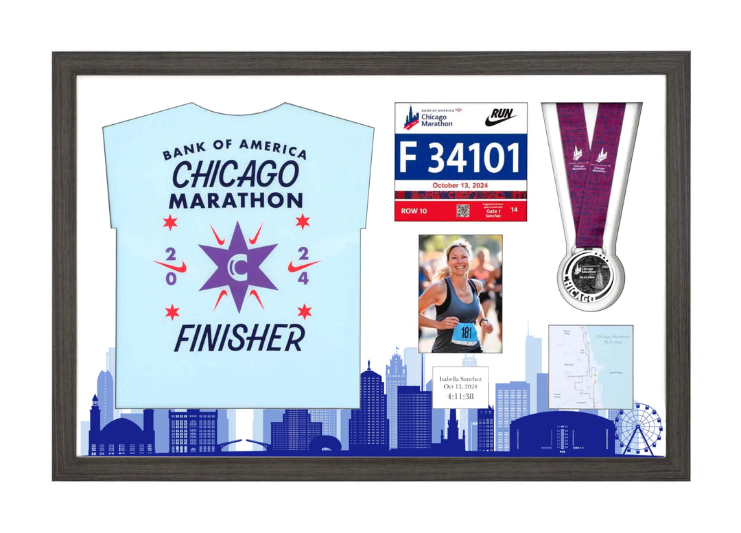 Chicago Marathon 2025 - Medal / Photo / BIB / Shirt Frame