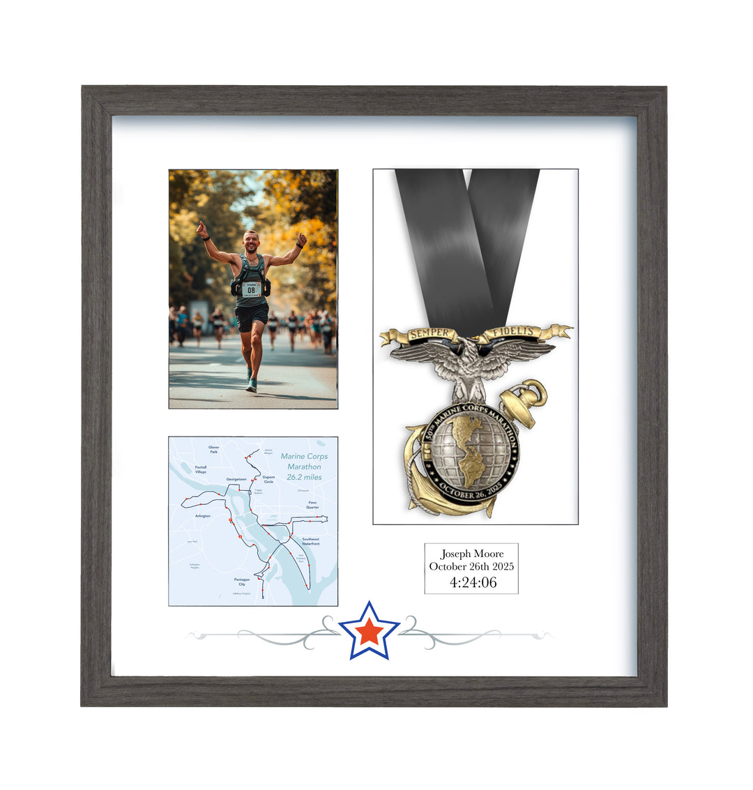 Marine Corps Marathon 2025 - Medal & Photo Frame