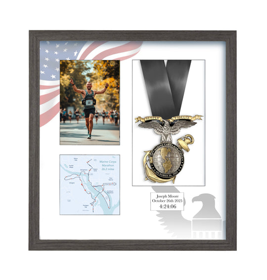 Marine Corps Marathon 2025 - Medal & Photo Frame