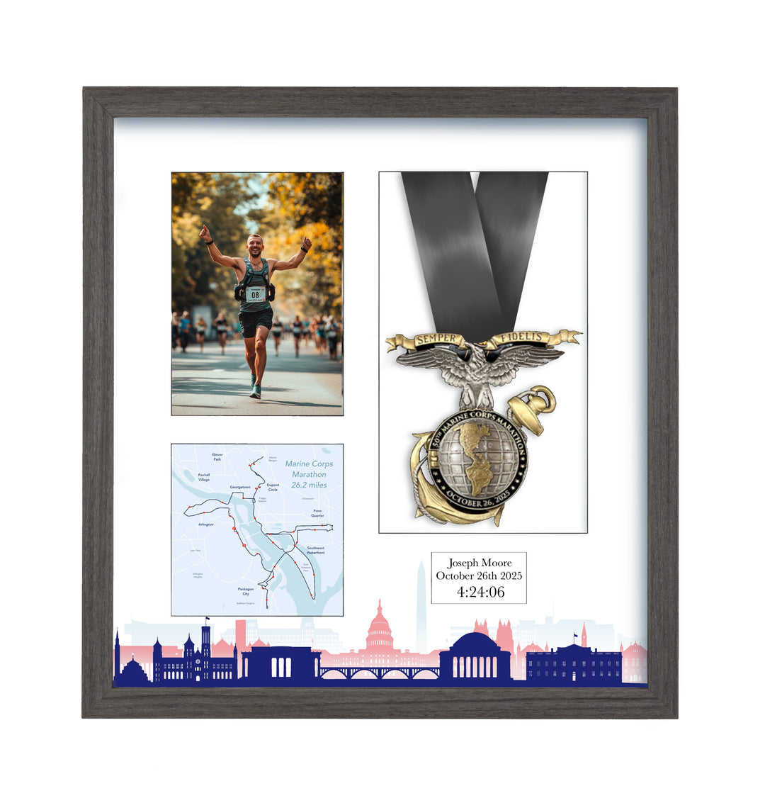 Marine Corps Marathon 2025 - Medal & Photo Frame