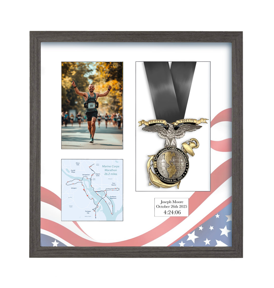 Marine Corps Marathon 2025 - Medal & Photo Frame