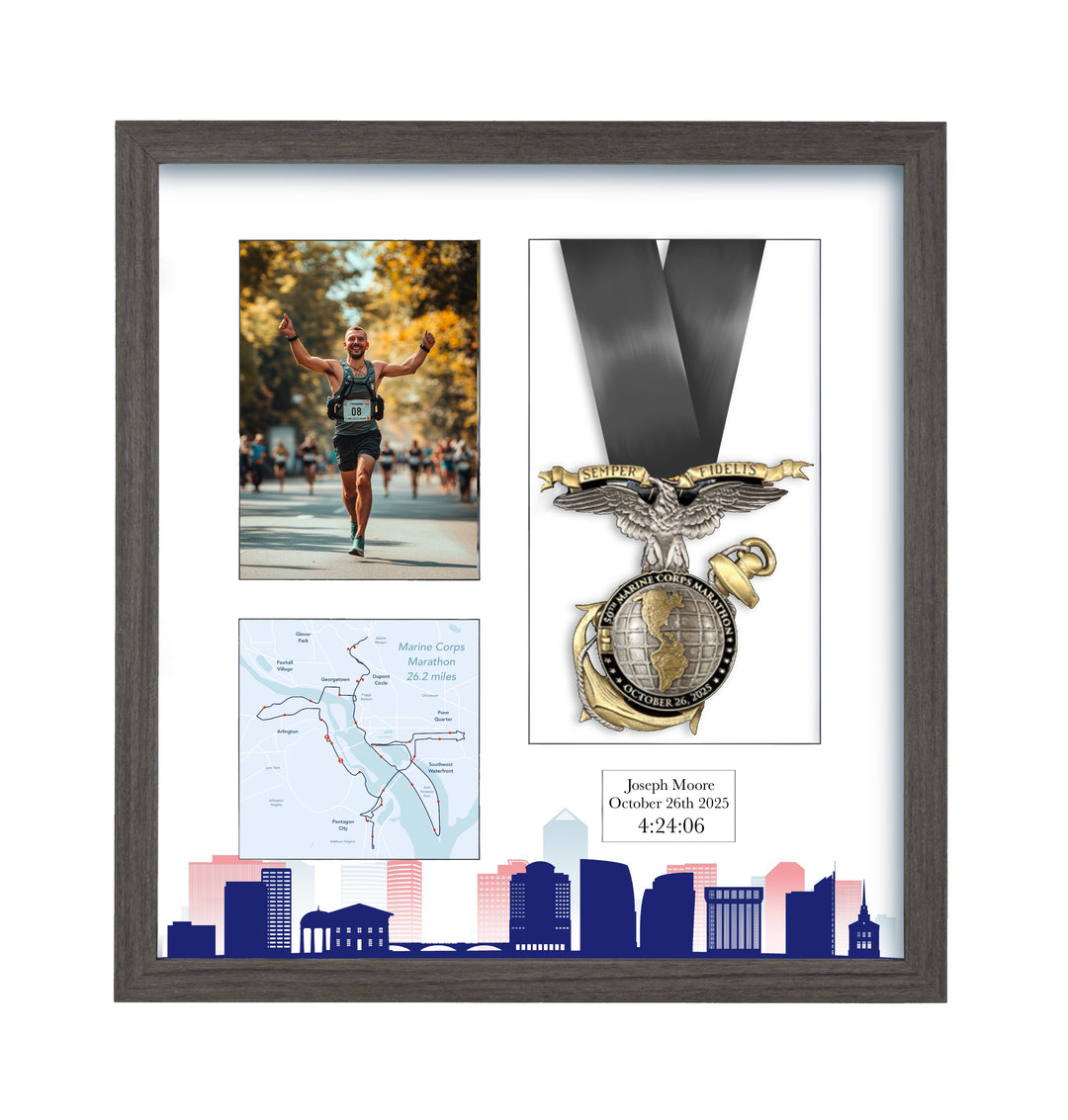 Marine Corps Marathon 2025 - Medal & Photo Frame