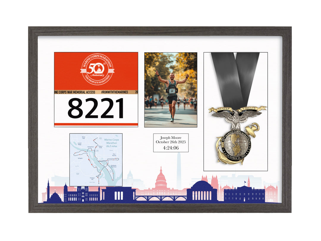 Marine Corps Marathon 2025 - Medal / Photo / BIB Frame