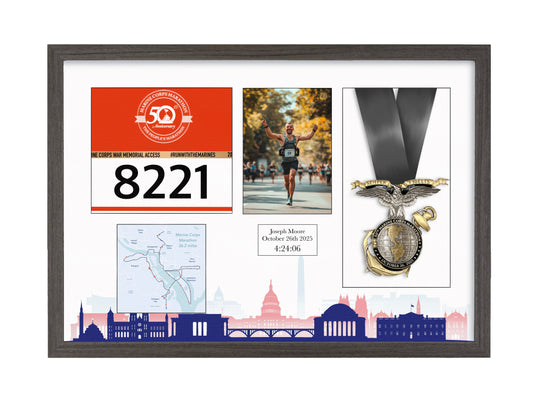 Marine Corps Marathon 2025 - Medal / Photo / BIB Frame