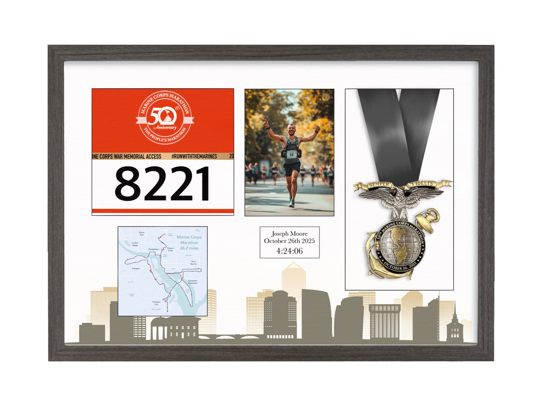 Marine Corps Marathon 2025 - Medal / Photo / BIB Frame