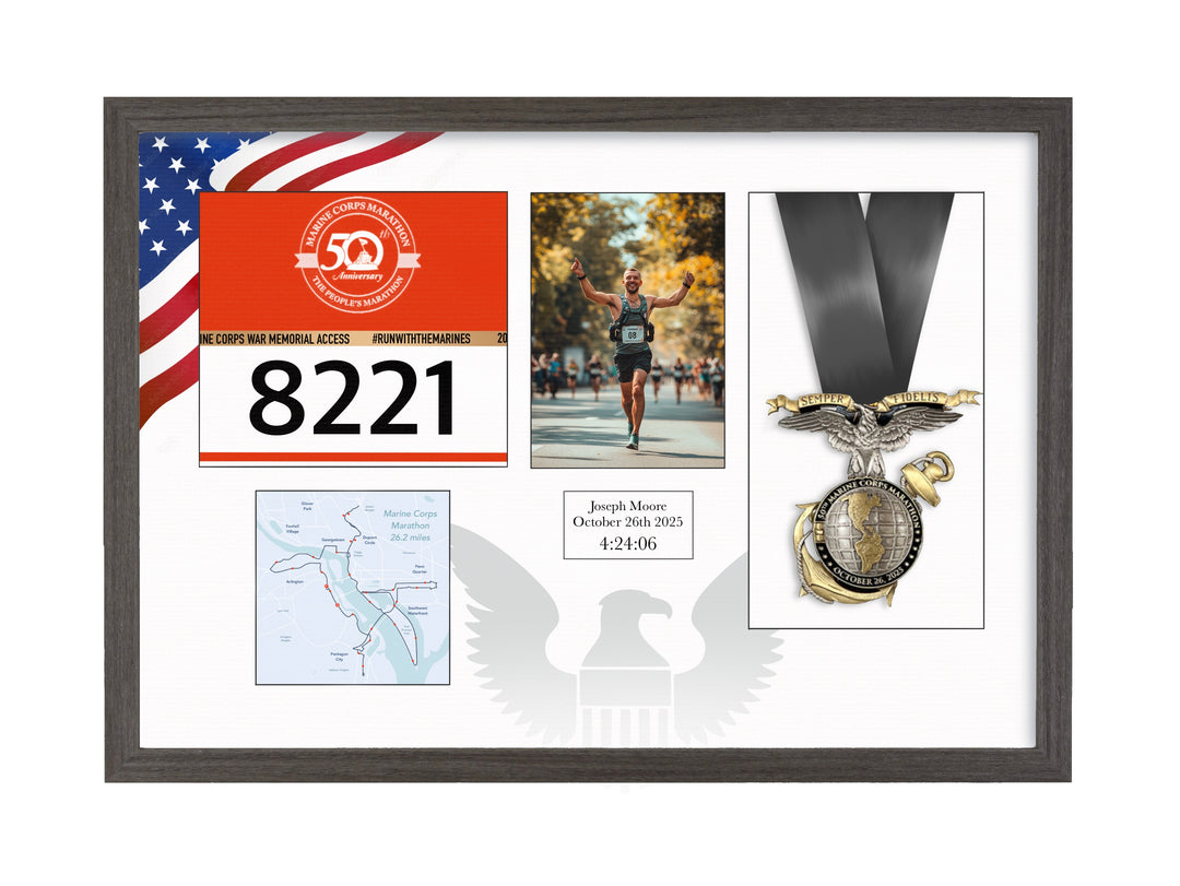 Marine Corps Marathon 2025 - Medal / Photo / BIB Frame