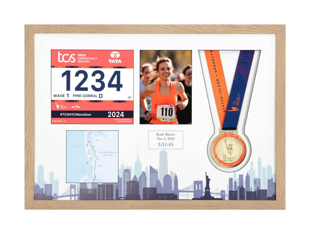 New York Marathon 2025 - Medal / Photo / BIB Frame