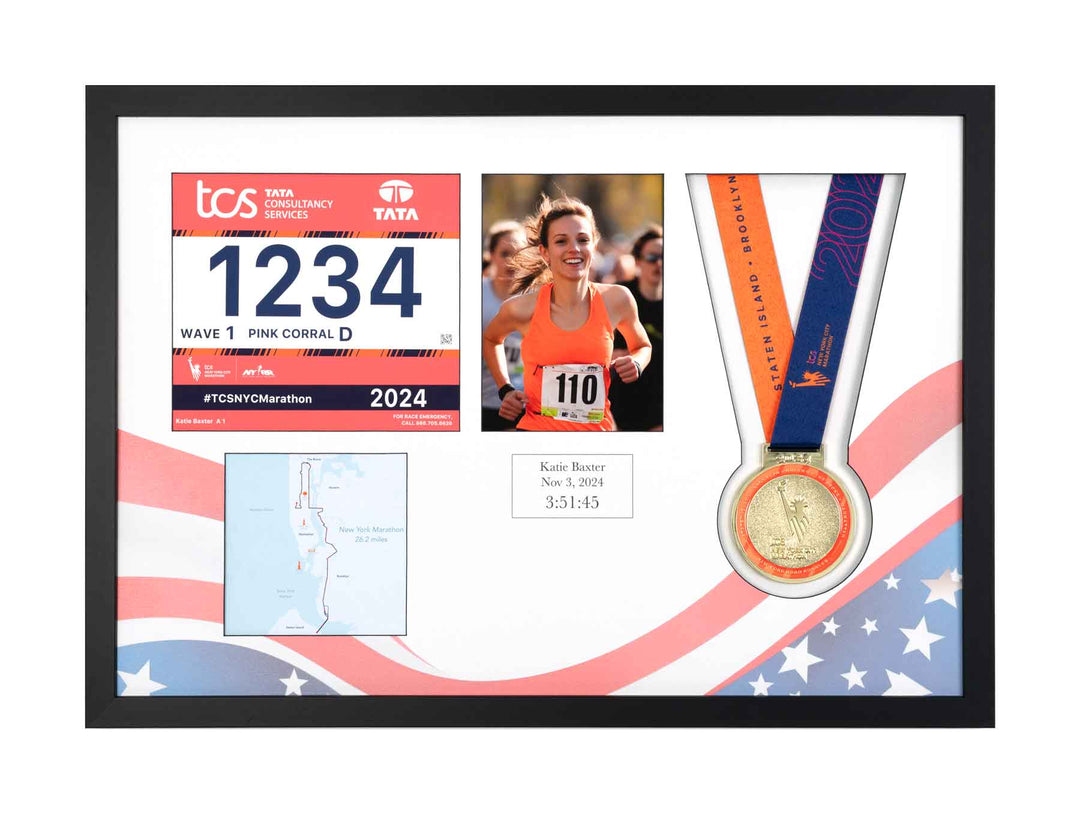 New York Marathon 2025 - Medal / Photo / BIB Frame