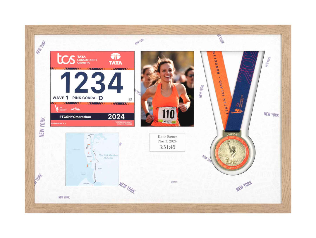 New York Marathon 2025 - Medal / Photo / BIB Frame