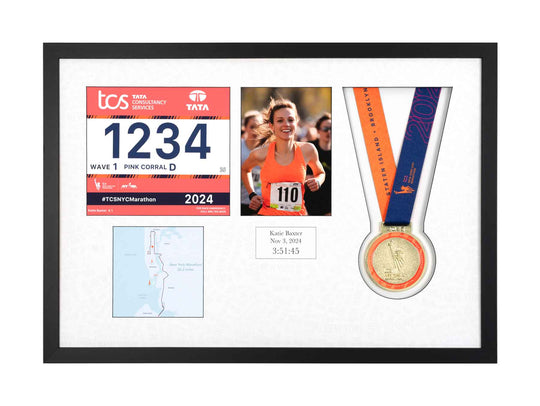 New York Marathon 2025 - Medal / Photo / BIB Frame