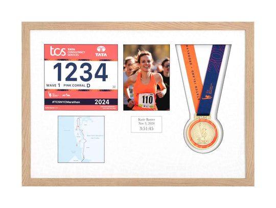 New York Marathon 2025 - Medal / Photo / BIB Frame