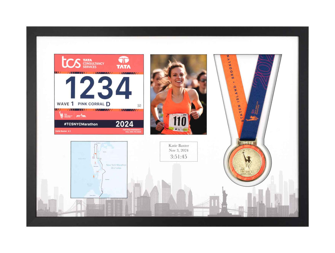 New York Marathon 2025 - Medal / Photo / BIB Frame
