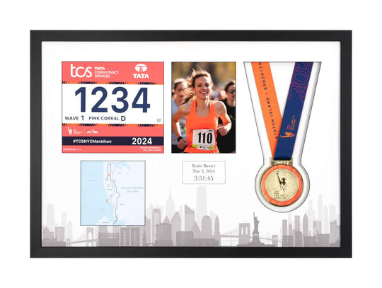 New York Marathon 2025 - Medal / Photo / BIB Frame