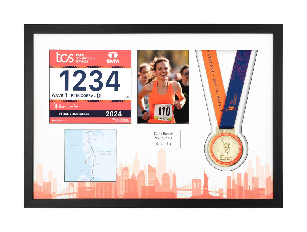 New York Marathon 2025 - Medal / Photo / BIB Frame