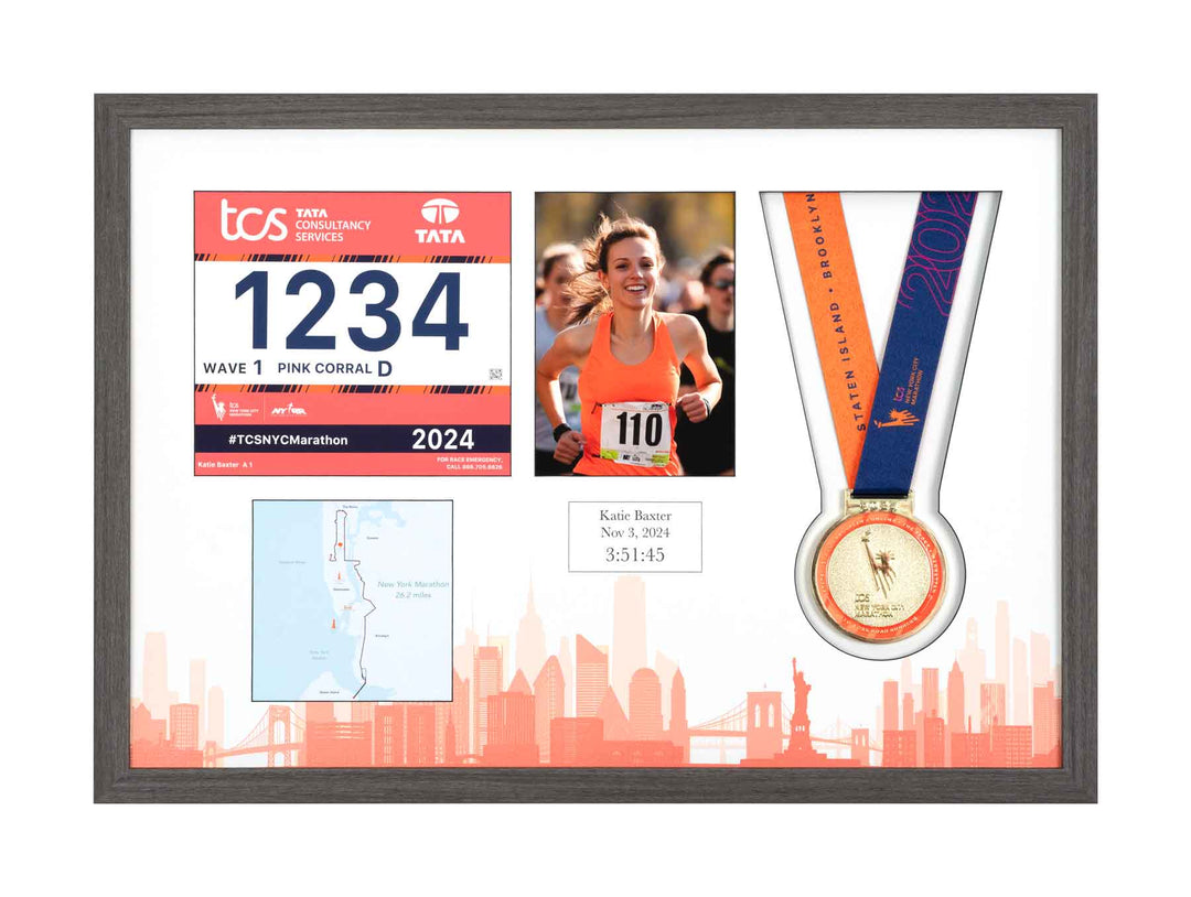 New York Marathon 2025 - Medal / Photo / BIB Frame