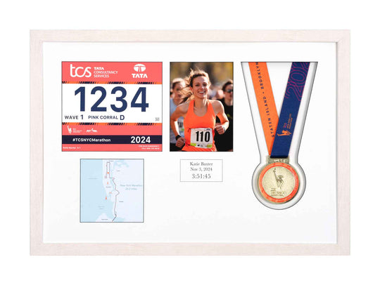 New York Marathon 2023 - Medal / Photo / BIB Frame
