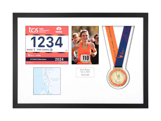 New York Marathon 2025 - Medal / Photo / BIB Frame