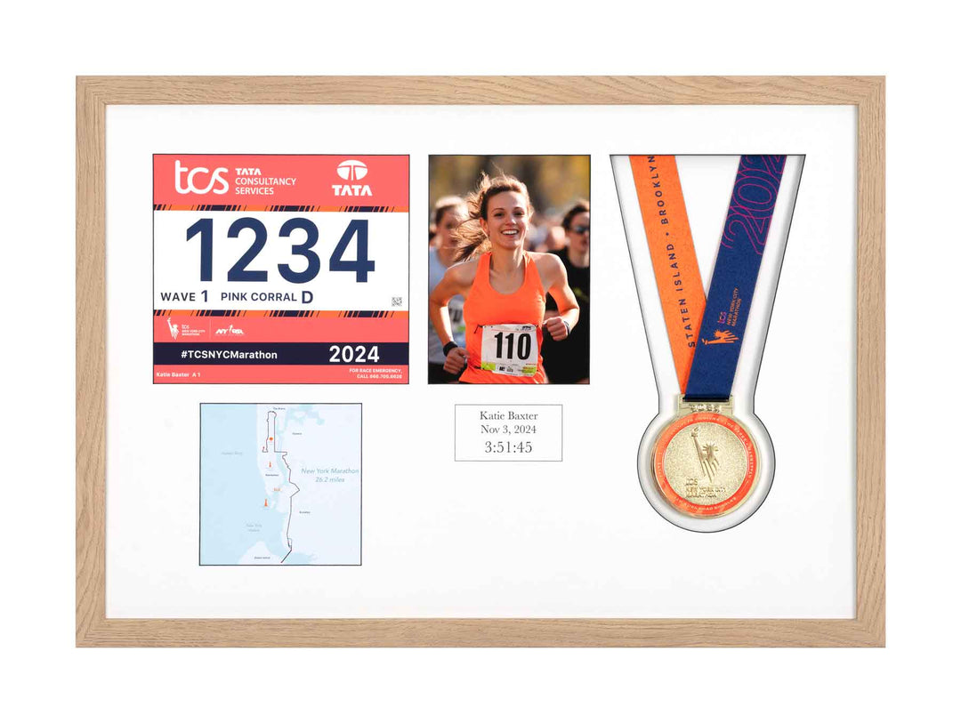 New York Marathon 2025 - Medal / Photo / BIB Frame