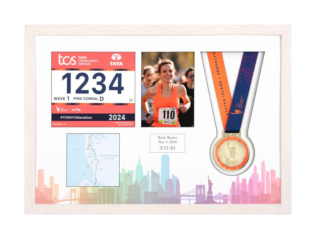New York Marathon 2023 - Medal / Photo / BIB Frame