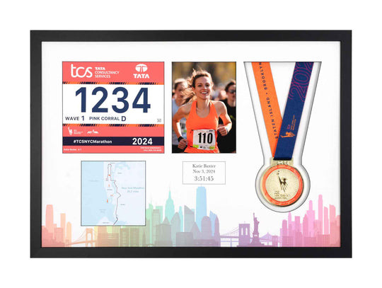 New York Marathon 2025 - Medal / Photo / BIB Frame