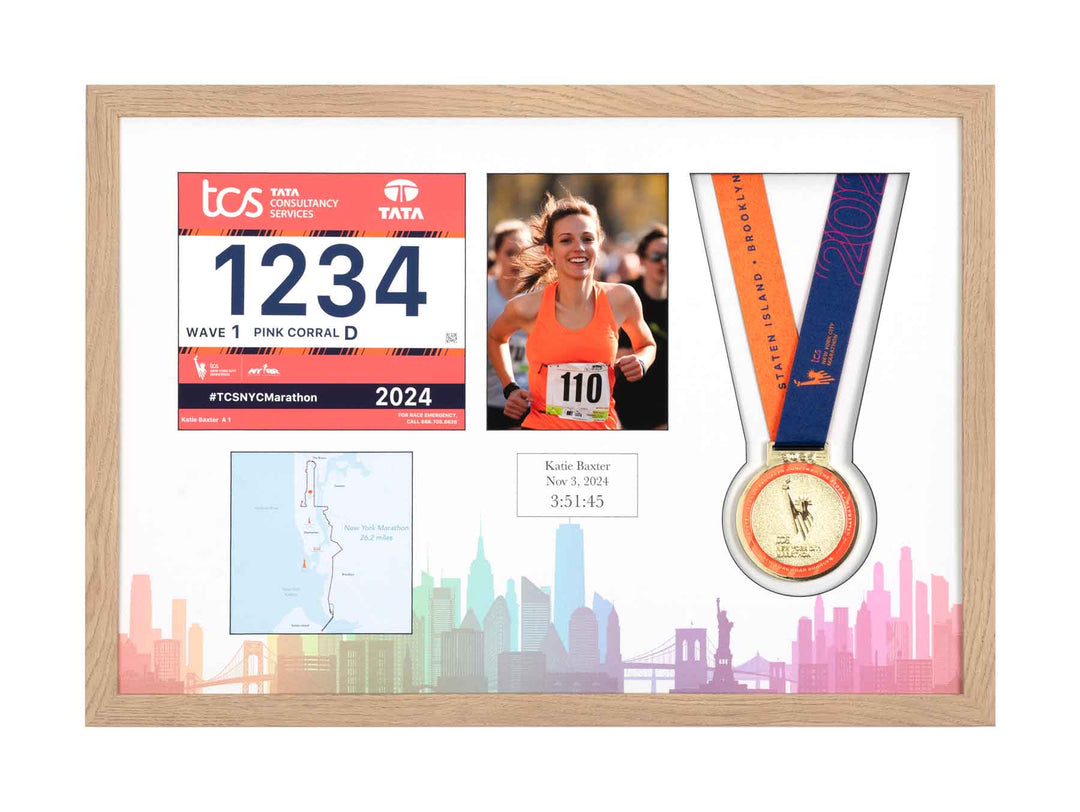 New York Marathon 2025 - Medal / Photo / BIB Frame