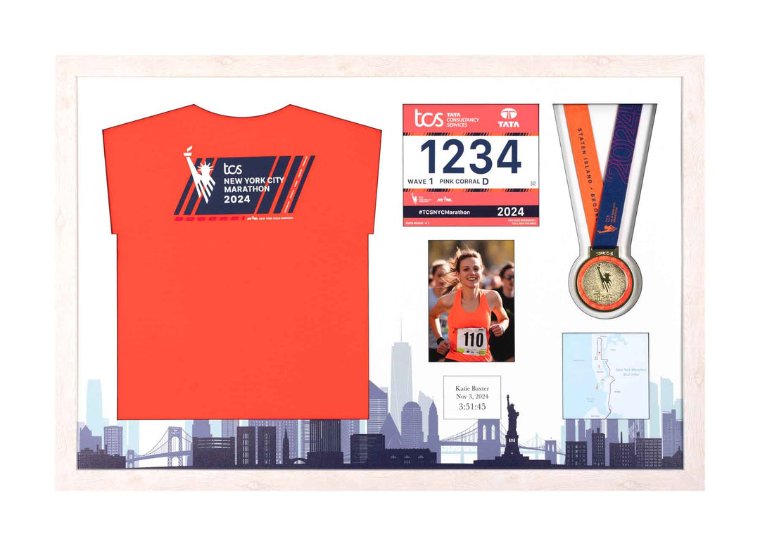 New York Marathon 2025 - Medal / Photo / BIB / Shirt Frame