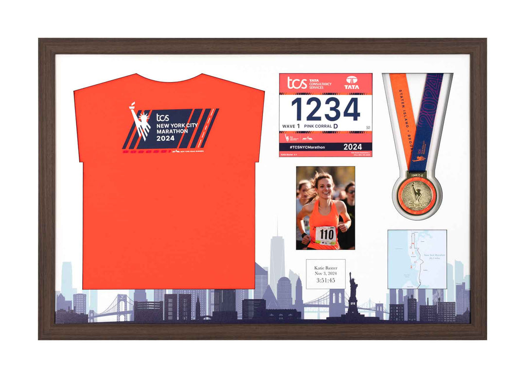 New York Marathon 2025 - Medal / Photo / BIB / Shirt Frame