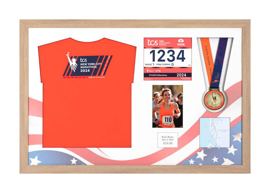 New York Marathon 2025 - Medal / Photo / BIB / Shirt Frame