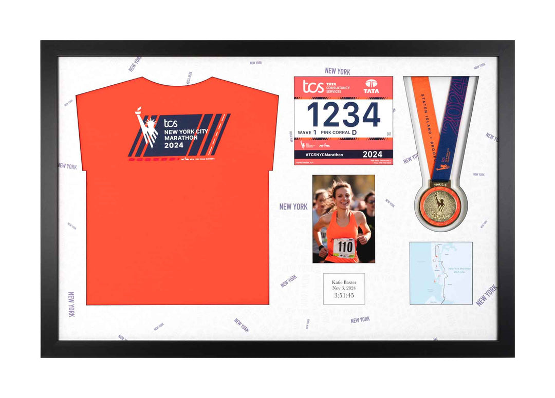 New York Marathon 2025 - Medal / Photo / BIB / Shirt Frame