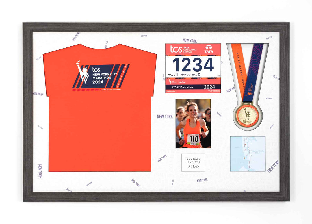 New York Marathon 2025 - Medal / Photo / BIB / Shirt Frame