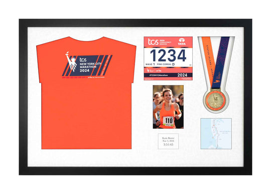 New York Marathon 2025 - Medal / Photo / BIB / Shirt Frame